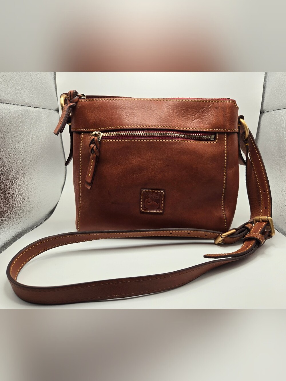 Dooney & Bourke Florentine Allison Brown Leather Crossbody Bag